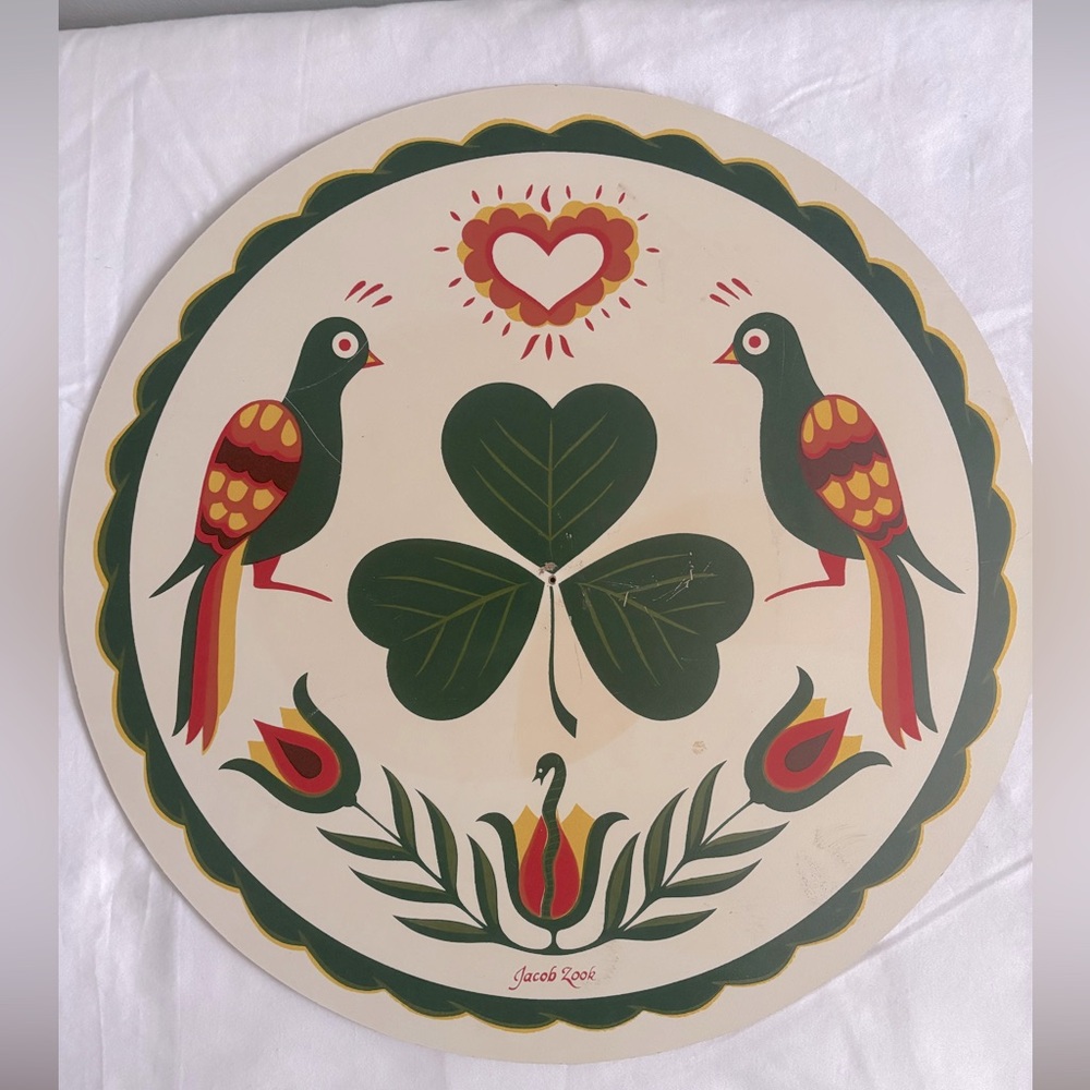 Vintage Jacob Zook Pennsylvania Dutch good luck hex sign